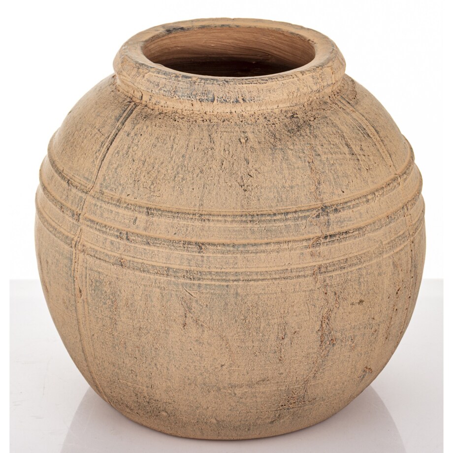 Wazon ceramiczny 31x30x30 cm VAASE brązowy
