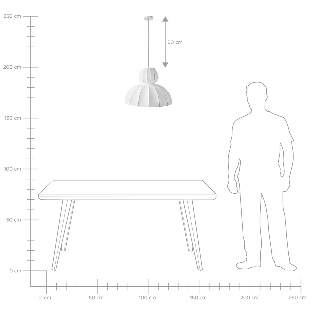 Lampa wisząca GOELETTE Jedwab syntetyczny Biały