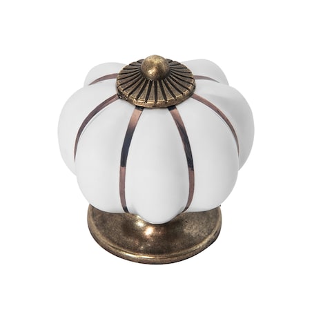 Gałka meblowa retro cermiczna uchwyt do mebli klasyczny złoty porcelanowy