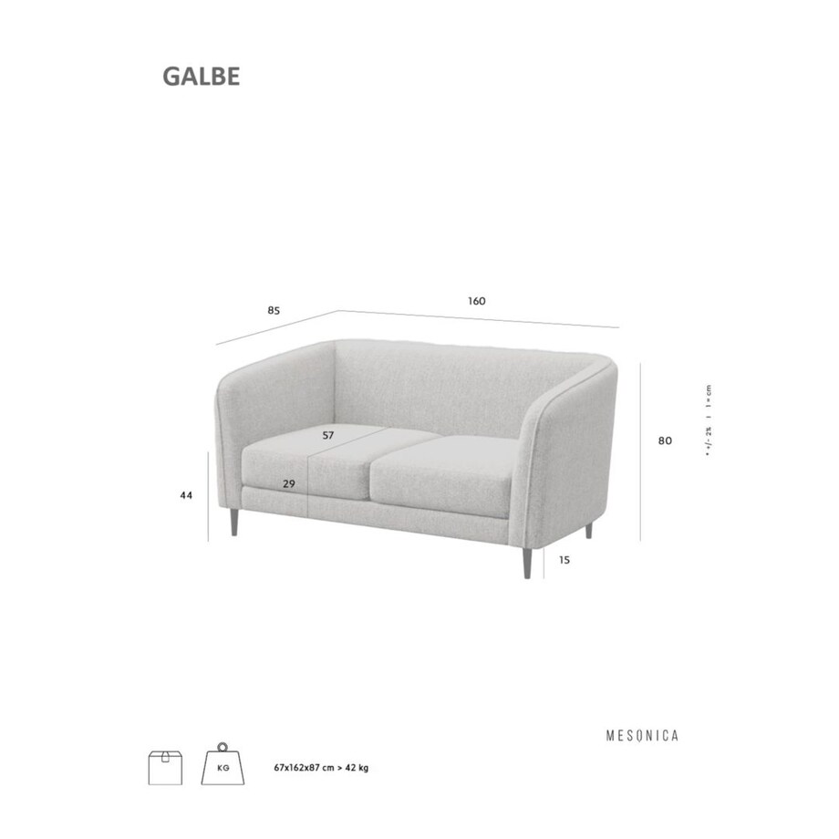 Galbe Sofa 2-osobowa - granatowa