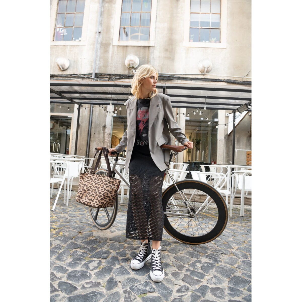 Torba SHOPPER M, leo macchiato