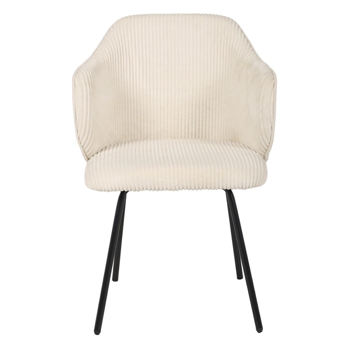 Krzesło tapicerowane AMELIA sztruks welurowe ecru