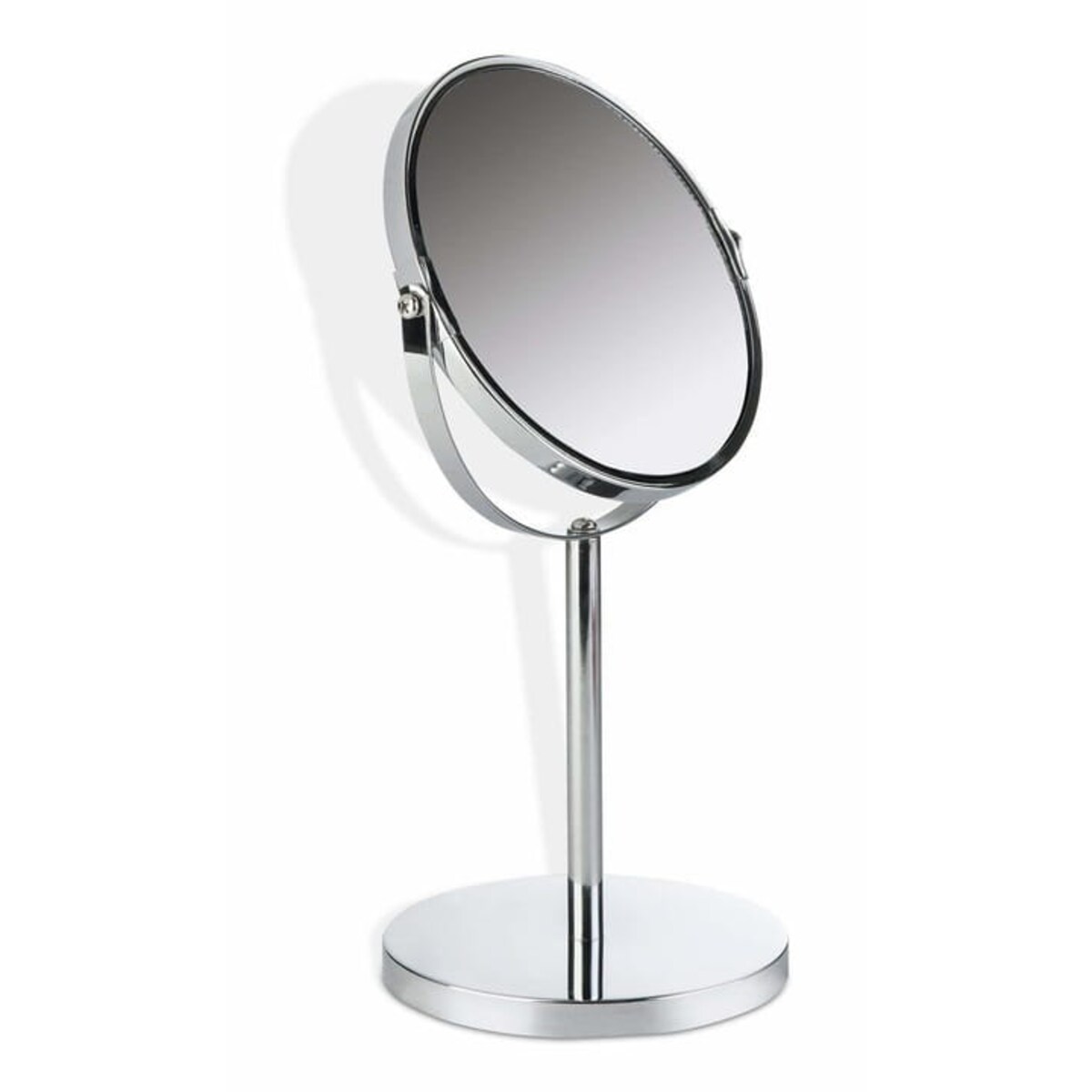 Lusterko Kosmetyczne Powiększające na Stojaku X3 makijaż Obrotowe Srebrne