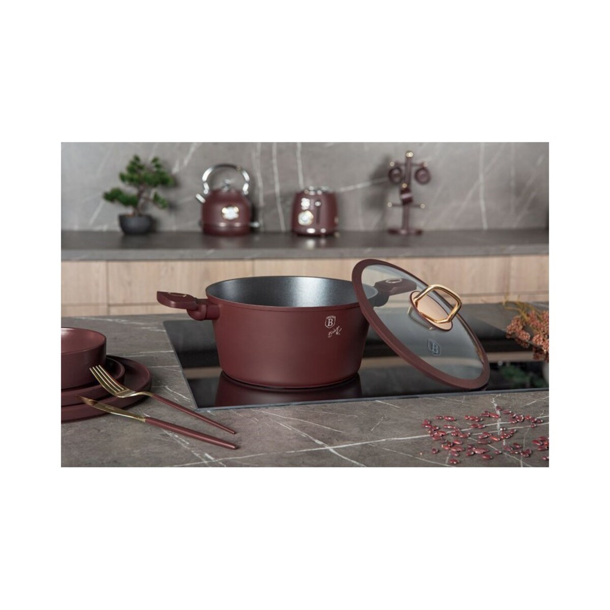 Garnek z pokrywką 30cm BerlingerHaus Leonardo Collection BH-8043