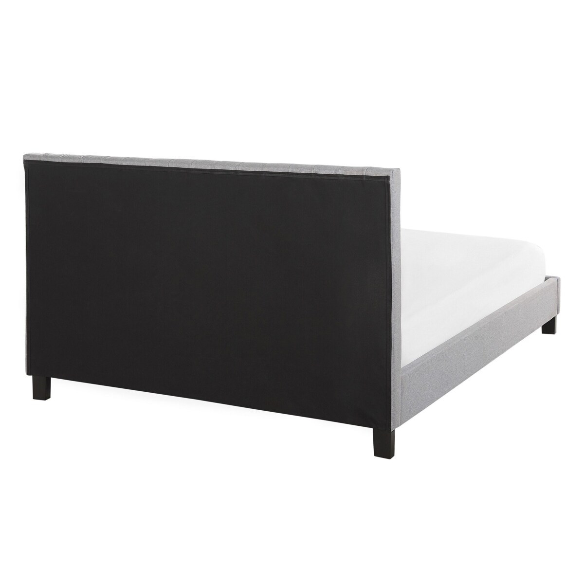 Łóżko tapicerowane 140 x 200 cm jasnoszare POITIERS