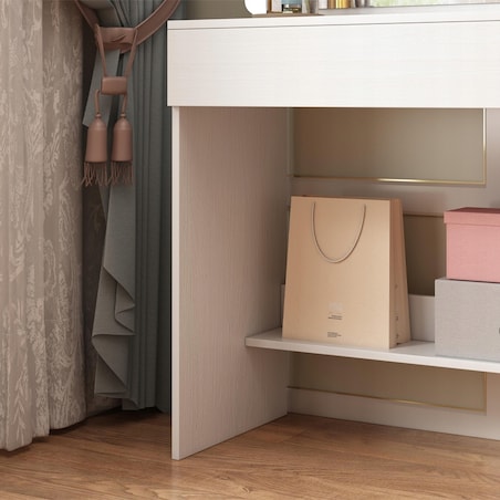 Toaletka kosmetyczna z lustrem led makijażu wizażu nowoczesna loft glamour