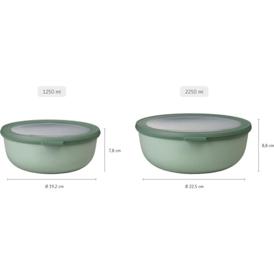 Zestaw 4 misek Cirqula okrągła 350 750 1250 2250 ml Nordic Jade 106232094700