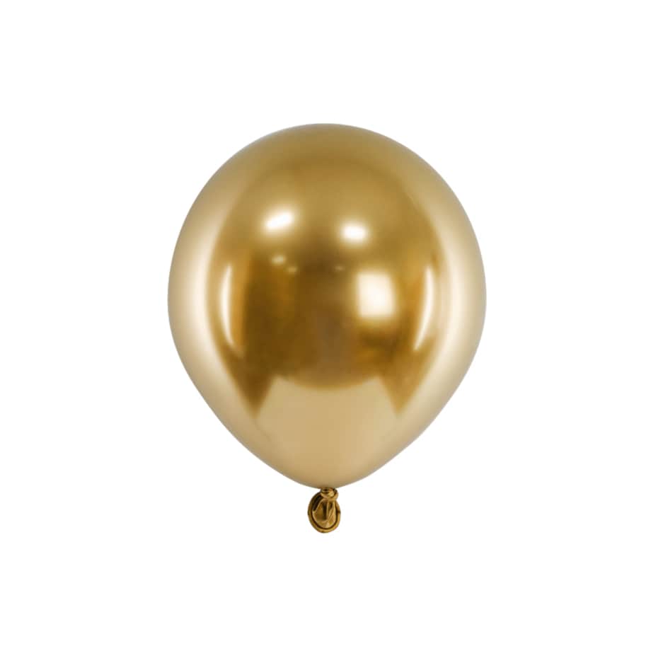 Balony Glossy 12 cm, złoty (1 op. / 50 szt.)