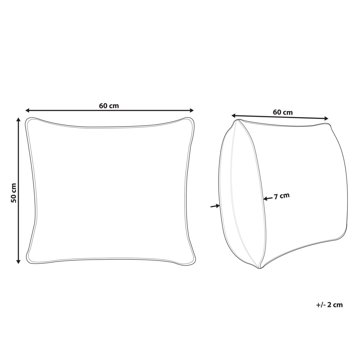 Poduszka poliestrowa niska 50 x 60 cm MANA
