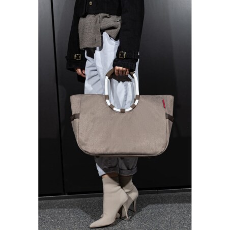 Torba LOOPSHOPPER L, herringbone mokka