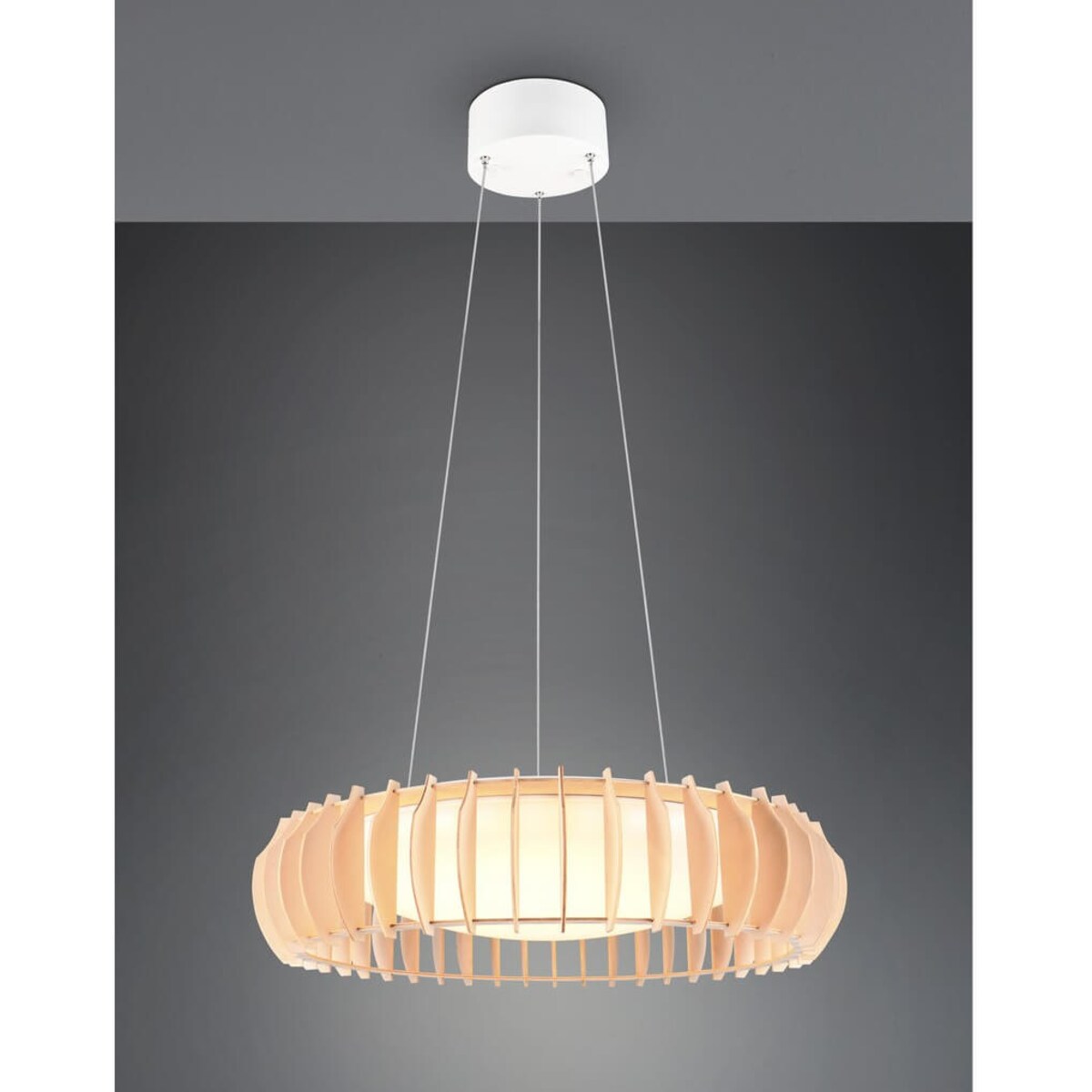 Żyrandol salonowy Monte R32171930 RL Light LED 40W 3000-6500K pilot drewno biały