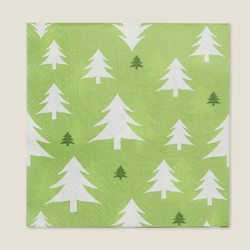 Serwetki świąteczne Green Trees II 20 szt. boże narodzenie, święta, świąteczne, zielony, 16x16x3 cm