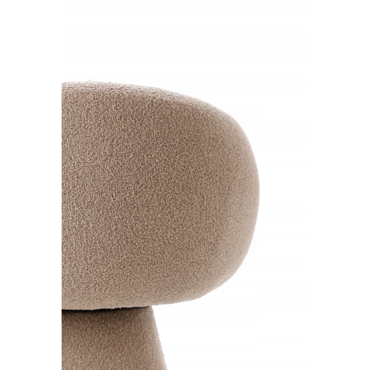 Fotel Obrotowy AUREO Krzesło do Salonu Khaki BOUCLE Nowoczesny Designerski