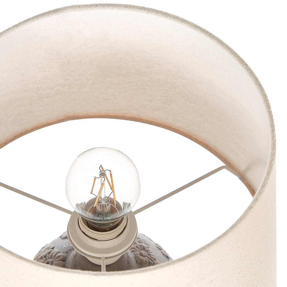 Lampa stołowa FERREY Ceramika Szary