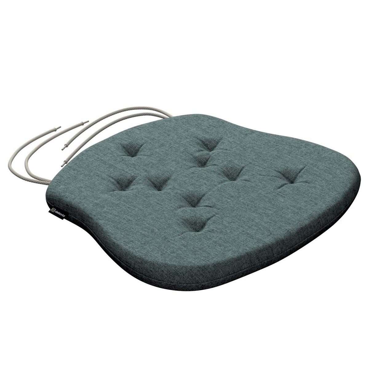 Poduszka na krzesło Filip, szary błękit szenil, 41 x 38 x 3,5 cm, City