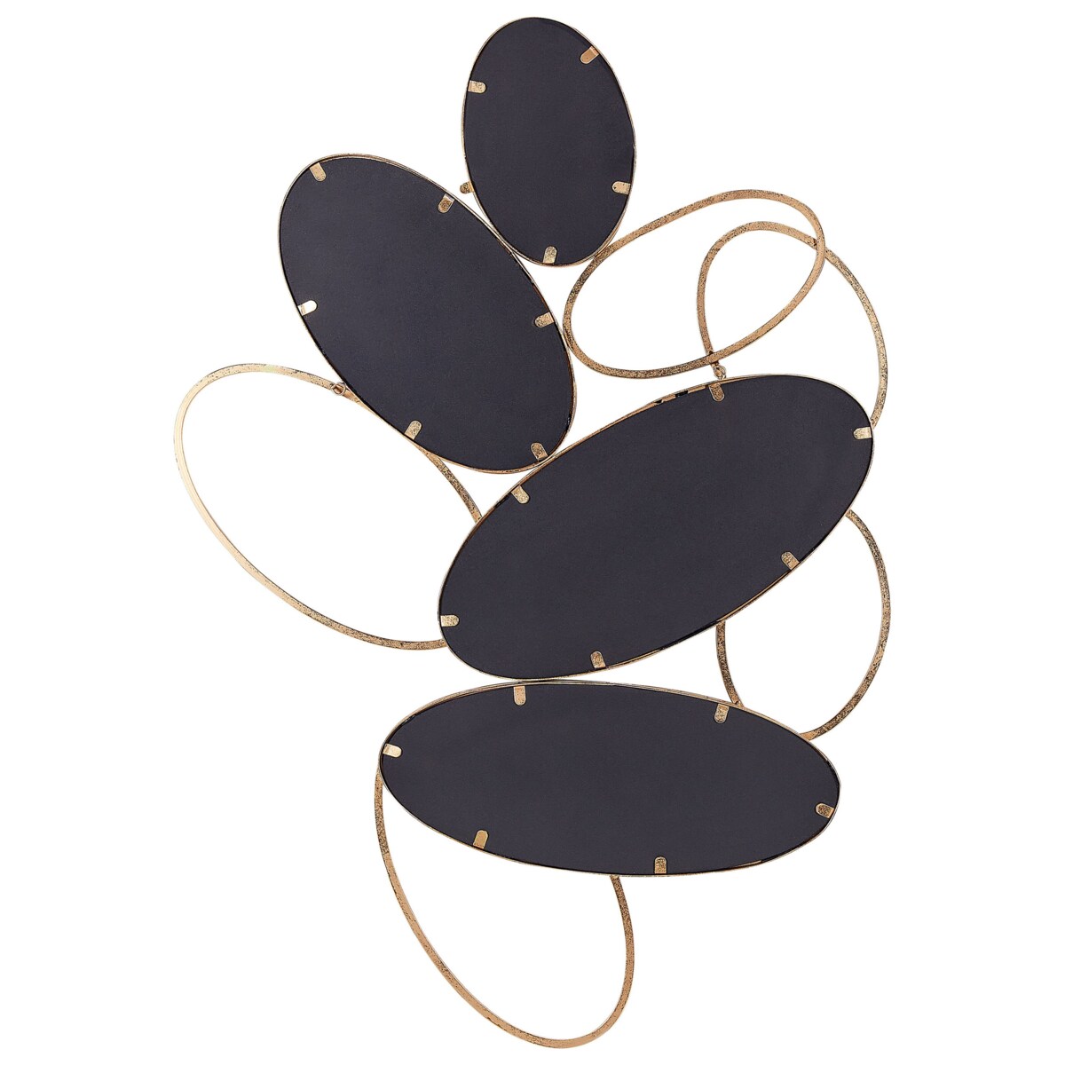 Metalowe lustro ścienne 113 x 77 cm złote DECIZE