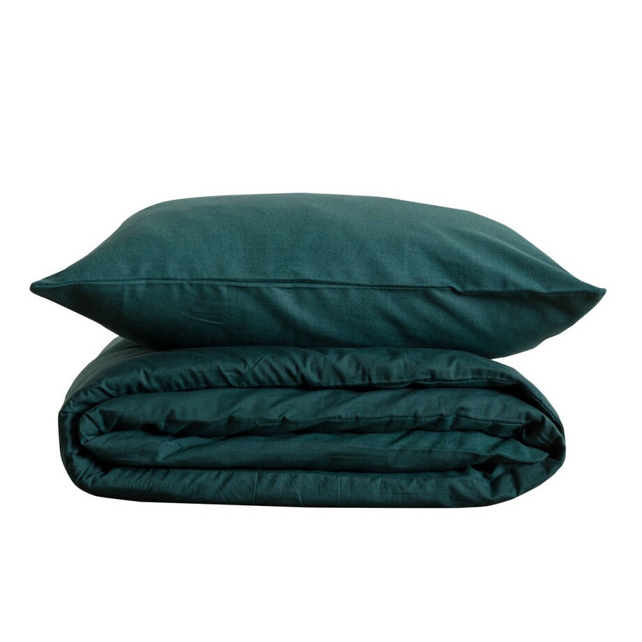 Pościel lniana z bawełną, jednokolorowa, 240 x 220 cm