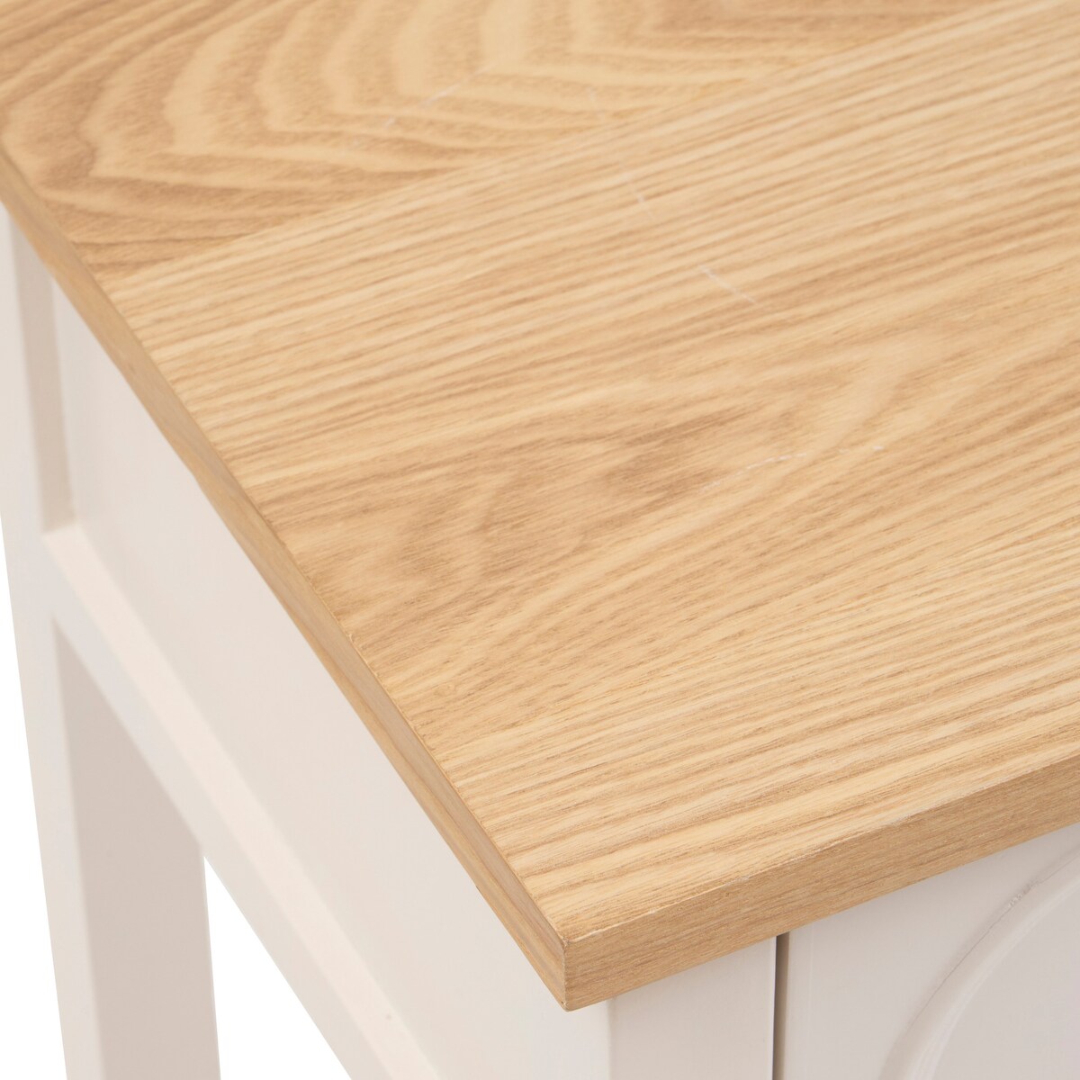 Konsola z 2 szufladami MODEA, 100 x 35 x 80 cm, beżowa