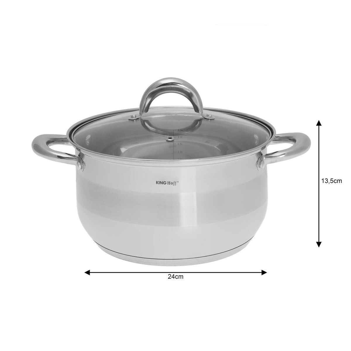 Zestaw garnków stalowych na indukcję 10 ele. garnki komplet KINGHOFF Silver