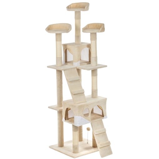 Drapak wysoki beżowy sizal 170 cm 5 poziomów Funfit Home&Office