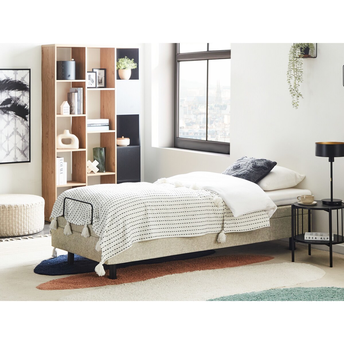 Łóżko regulowane bez zagłówka DUKE II 80 x 200 cm Beżowy