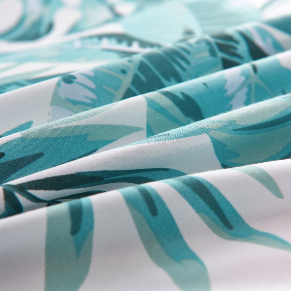 vidaXL Poszewka na kołdrę Liście Zielone 140x200/60x70 cm