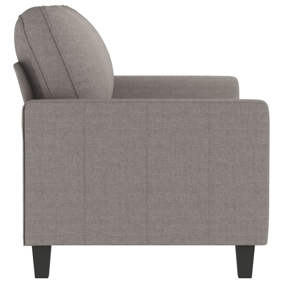 vidaXL Sofa 2-osobowa, kolor taupe, 140 cm, tapicerowana tkaniną