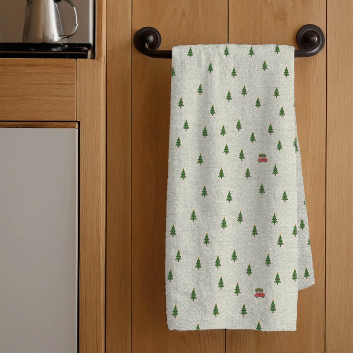 Ręcznik kuchenny świąteczny - Minimalistyczny las 50x70 cm