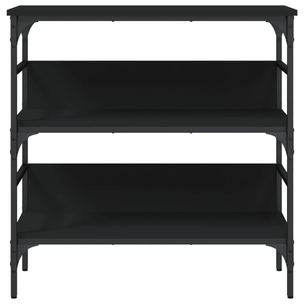 vidaXL Stolik konsolowy, czarny, 75x32x75 cm, materiał drewnopochodny