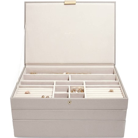 Szkatułka na biżuterię Stackers potrójna supersize taupe