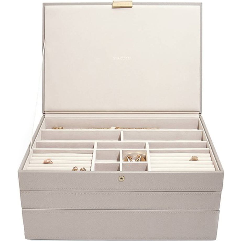 Szkatułka na biżuterię Stackers potrójna supersize taupe