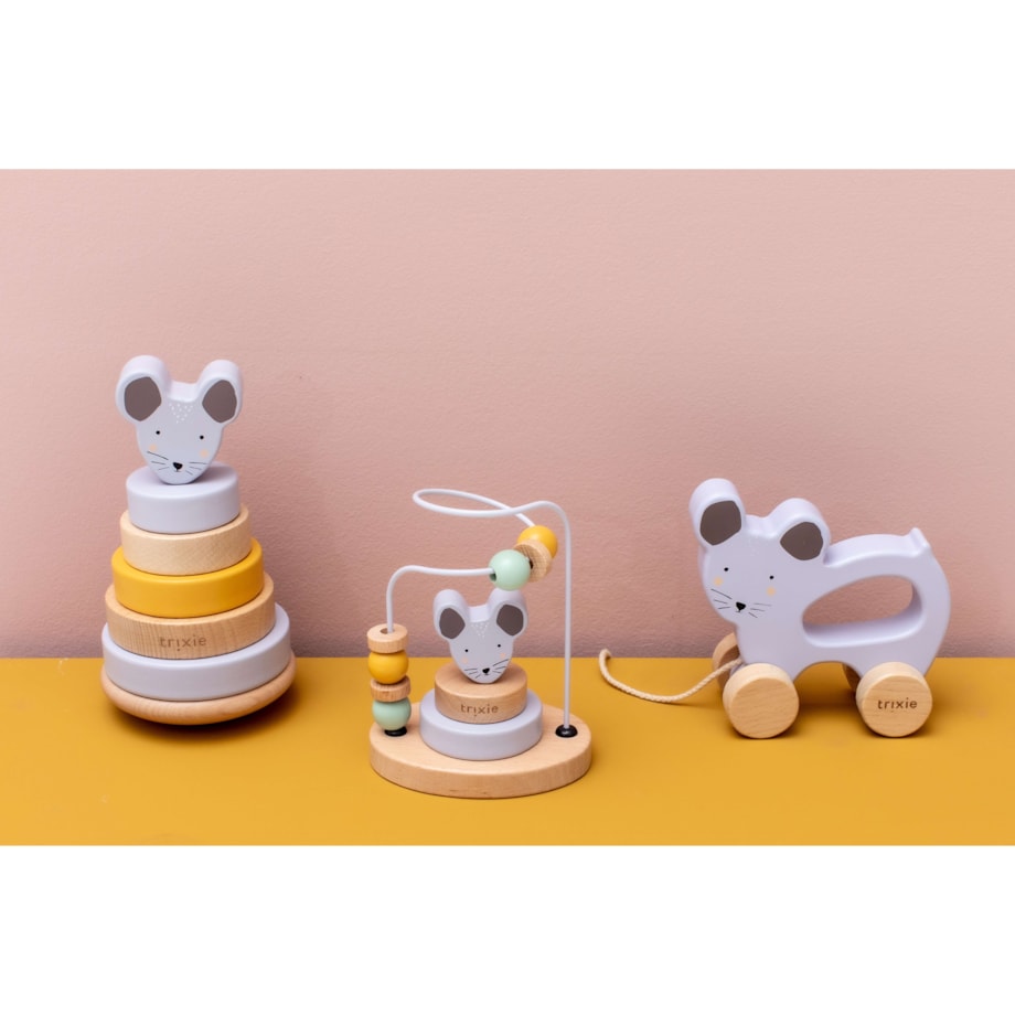 Labirynt z drewnianymi koralikami - Mysz