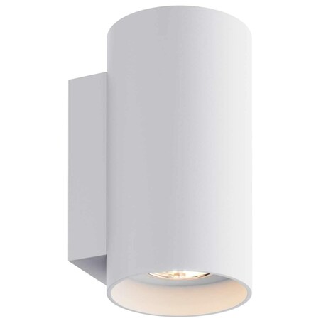 Biały kinkiet metalowa tuba Sandy do przedpokoju biała