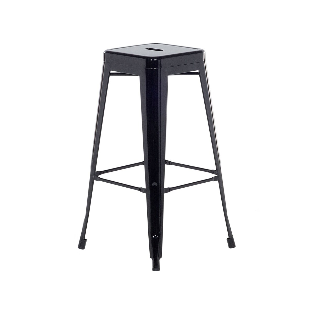 Zestaw 2 stołków barowych metalowych 76 cm czarny CABRILLO