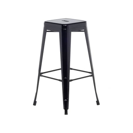 Zestaw 2 stołków barowych metalowych 76 cm czarny CABRILLO