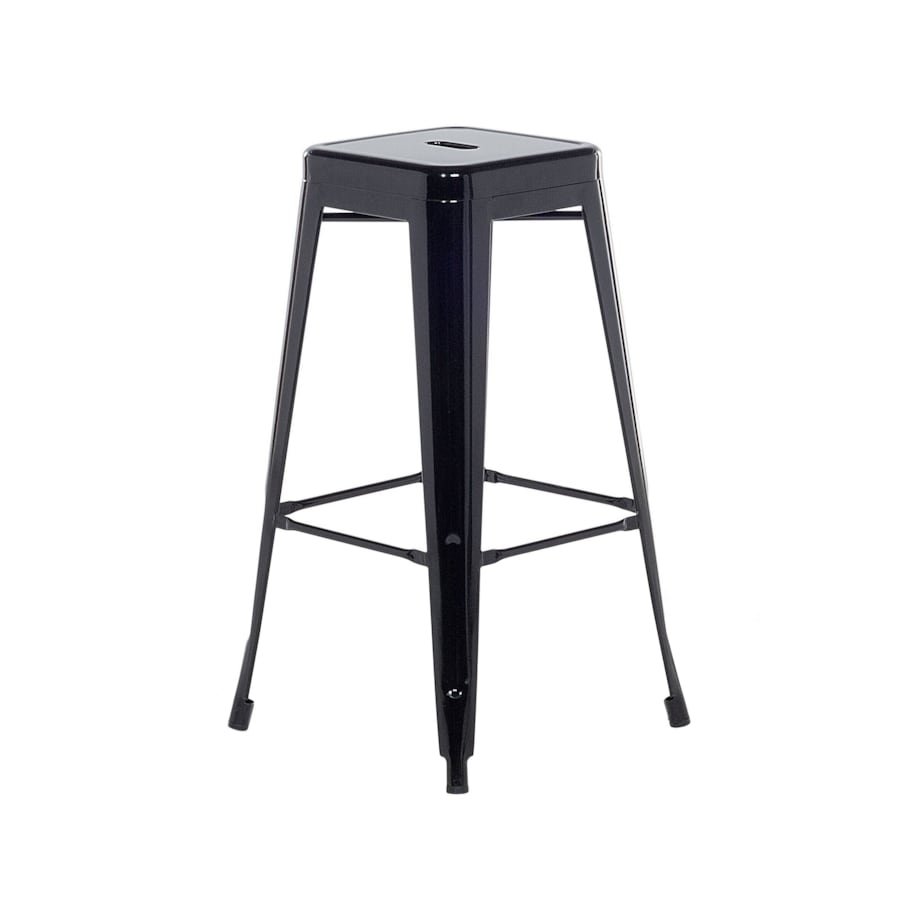 Zestaw 2 stołków barowych metalowych 76 cm czarny CABRILLO