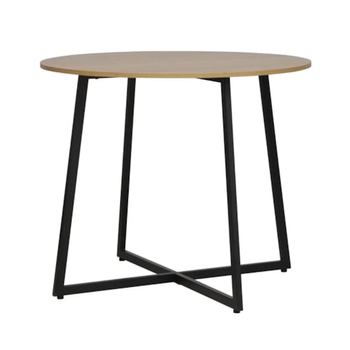 Stół okrągły LUNA 90x90 dąb/czarny