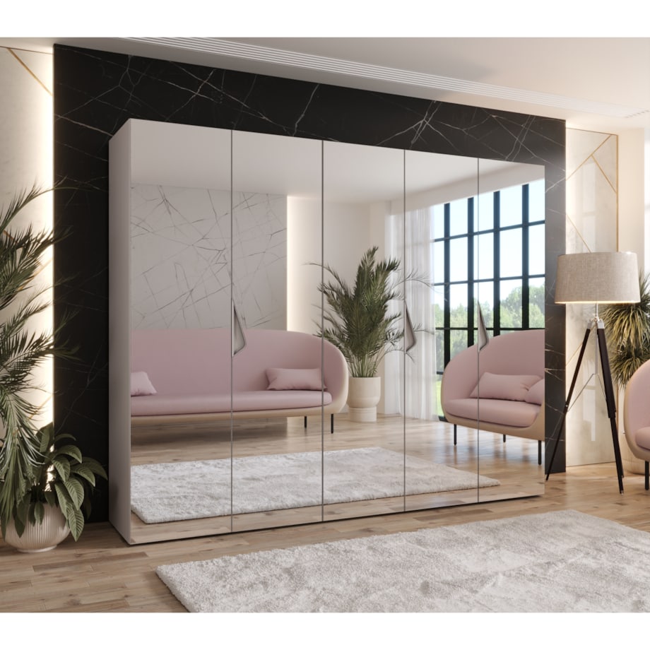 Szafa uchylna z lustrem Sandi 3 250 wys 202 cm Kaszmir + u Kaszmir