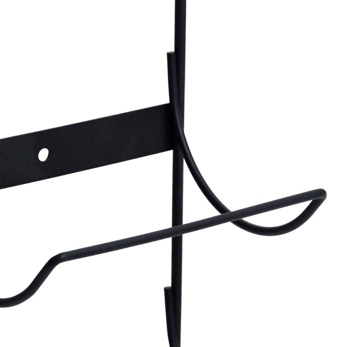 vidaXL Wiszący uchwyt na 5 butelek wina, czarny, żelazny