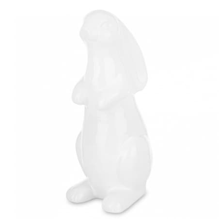 Dekoracja - biały zając z długimi uszami 29,5x12,5x15 cm