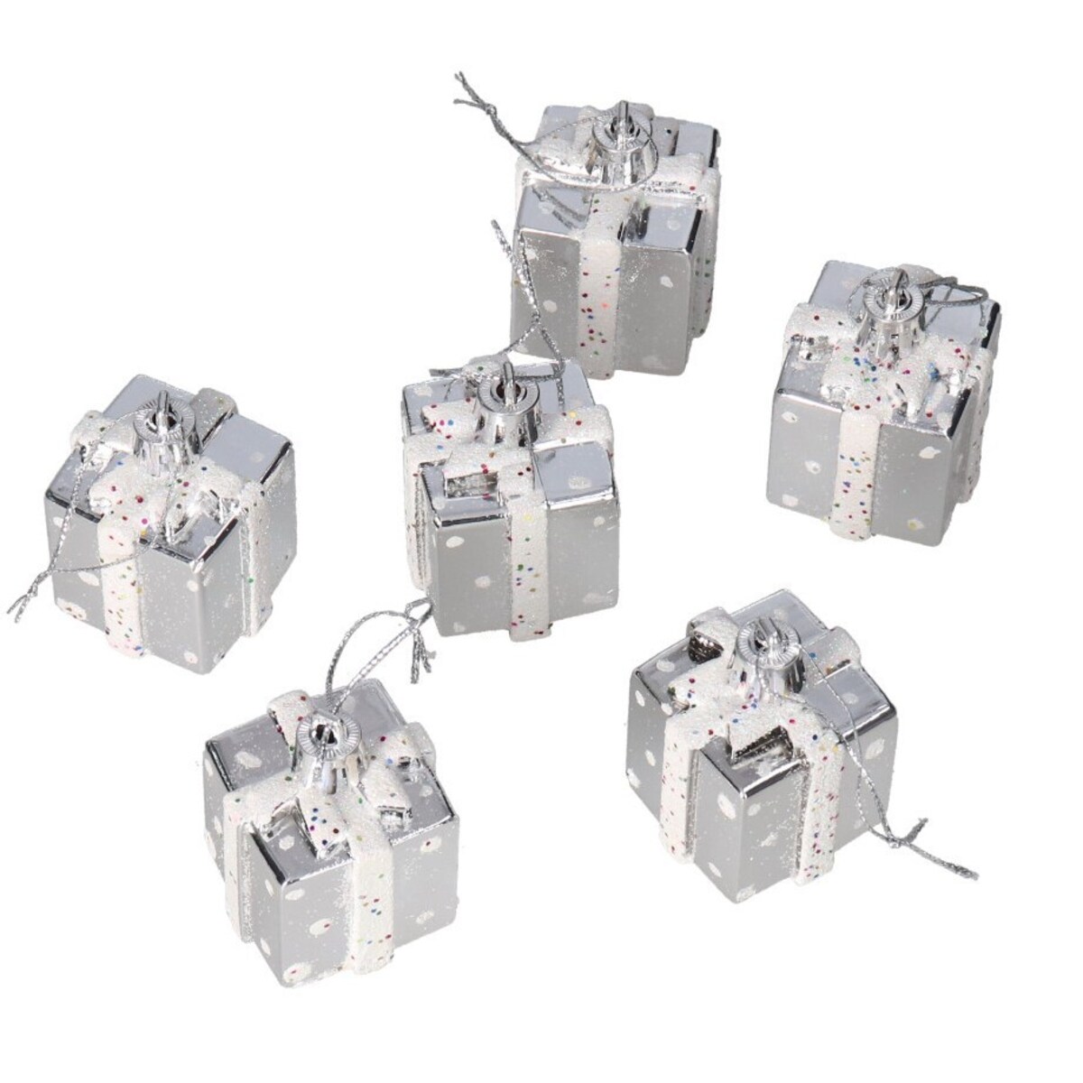 Bombki Plastikowe Na Choinkę Stroik Prezent 6Szt