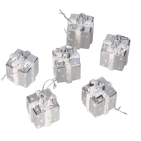 Bombki Plastikowe Na Choinkę Stroik Prezent 6Szt