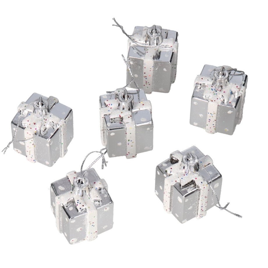 Bombki Plastikowe Na Choinkę Stroik Prezent 6Szt