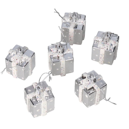 Bombki Plastikowe Na Choinkę Stroik Prezent 6Szt