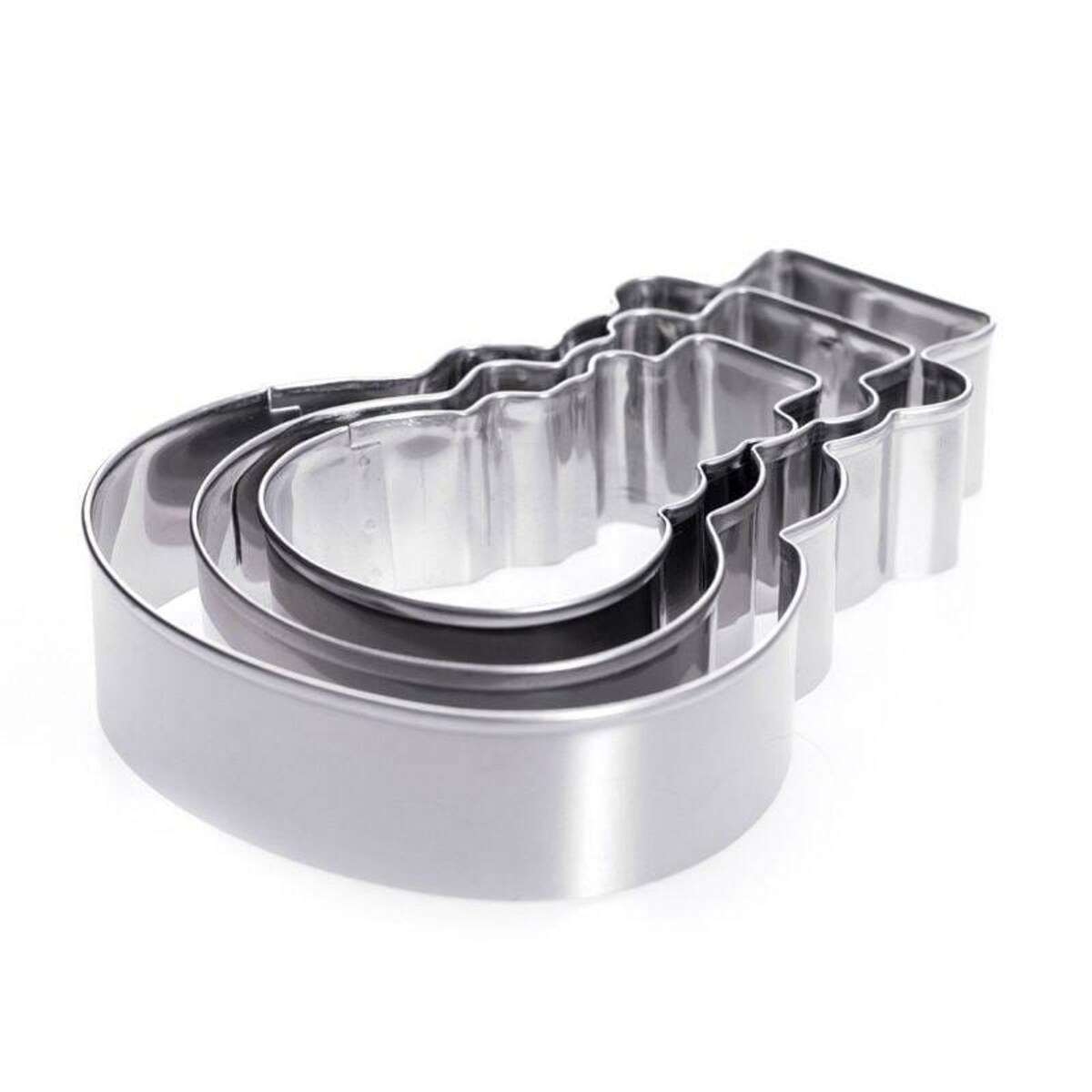 Wykrawacz Cukierniczy Stalowy / Foremka do Ciastek Pierników Bałwan Zestaw 3 El.