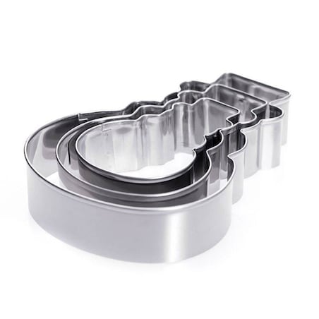 Wykrawacz Cukierniczy Stalowy / Foremka do Ciastek Pierników Bałwan Zestaw 3 El.