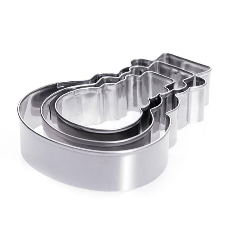 Wykrawacz Cukierniczy Stalowy / Foremka do Ciastek Pierników Bałwan Zestaw 3 El.