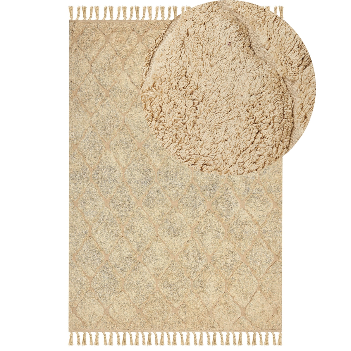 Dywan bawełniany 160 x 230 cm beżowy SANLIURFA