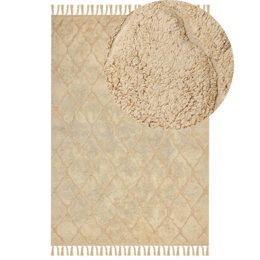 Dywan bawełniany 160 x 230 cm beżowy SANLIURFA