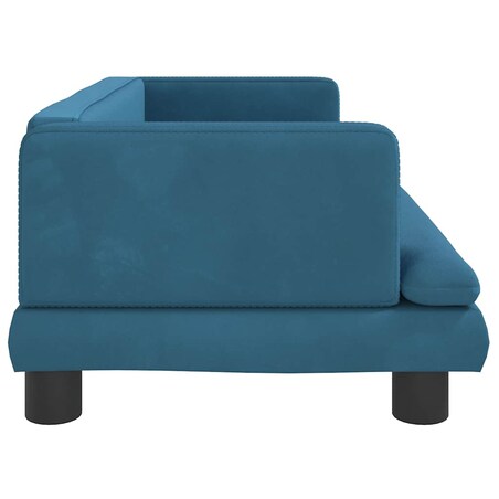 vidaXL Sofa dla dzieci, niebieska, 80x45x30 cm, aksamit